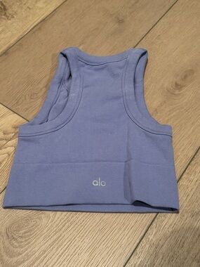 ALO Yoga Lavender Racerback Crop Tank Top